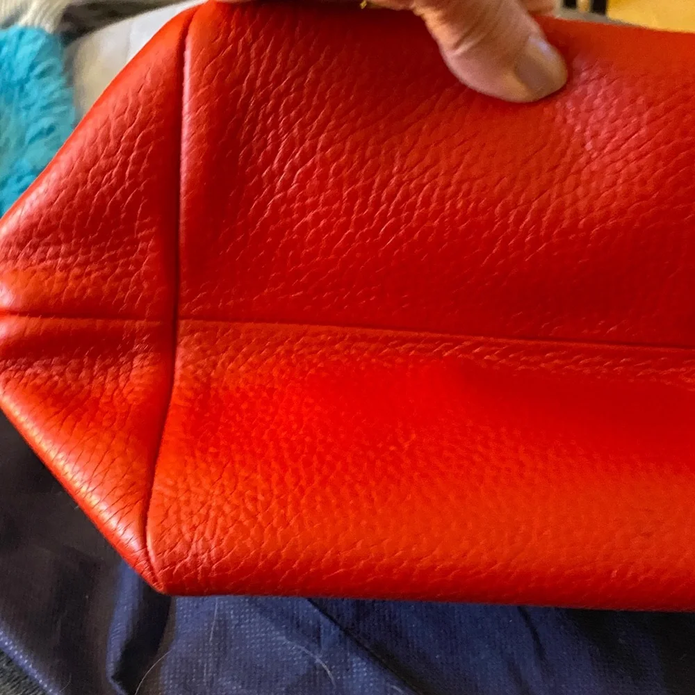 Dooney & Bourke Vibrant Red Leather Handbag Vintage!